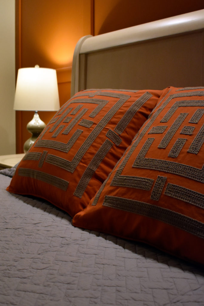 orange gray master bedroom best harlingen interior designer