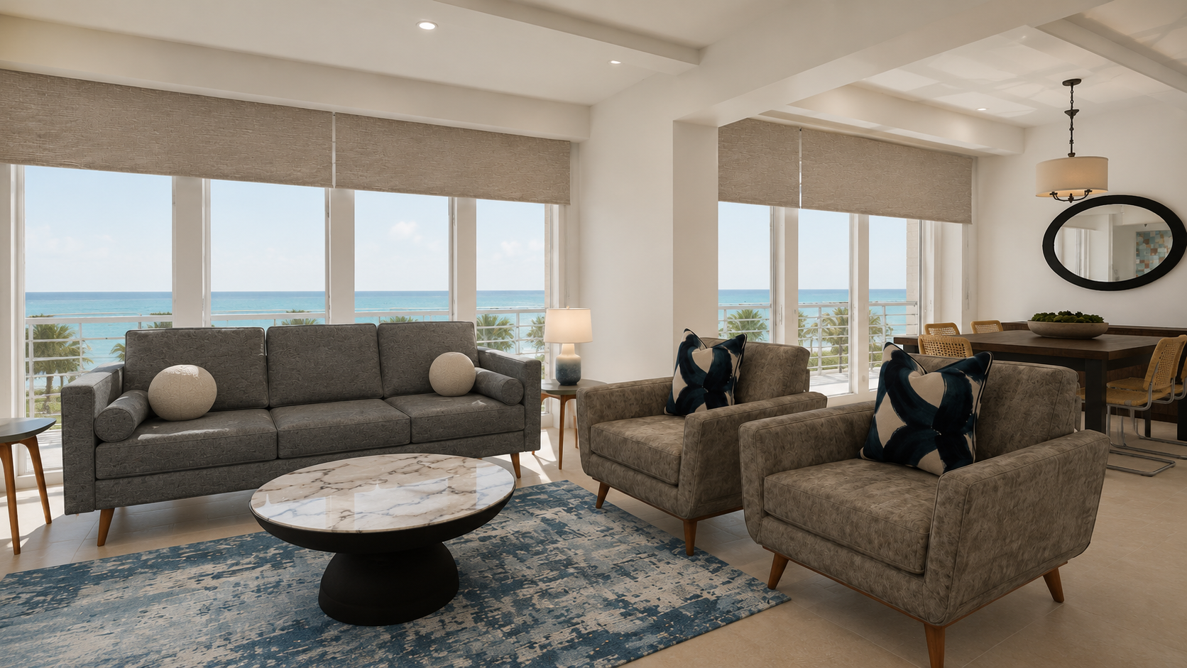 Intentional living room designed to support well-being through Human Design interior design principles