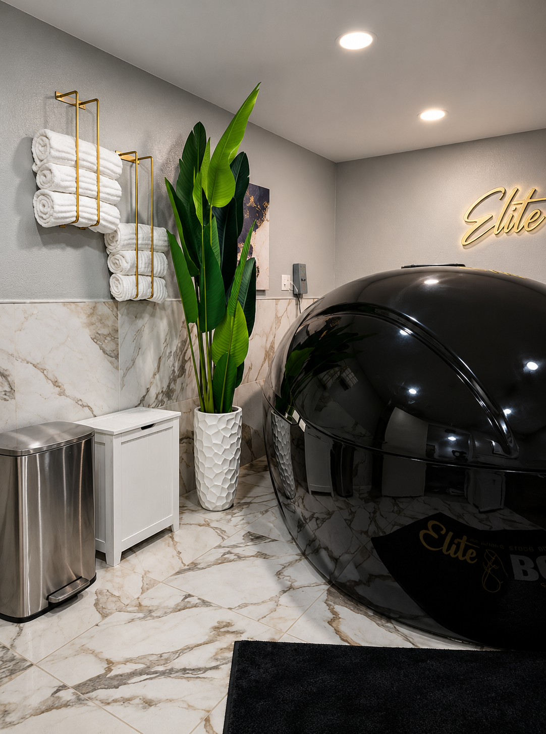 elite body contour and drip bar harlingen texas treatment room left Diva by Design harlingen interior designer